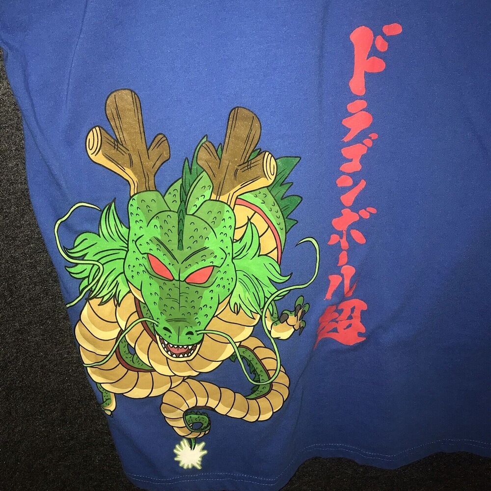 Dragon Ball Z Super T-Shirt Blue Tee Chibi Goku‎ Piccolo Vegeta Shenron - Picture 6 of 11